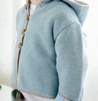 quilted cotton hoodie with plaid lining