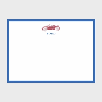Race Car Personalized Kids Stationery