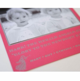 Raspberry Angels Holiday Card