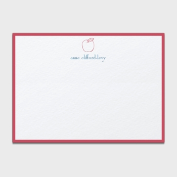 Red Apple Personalized Kids Stationery