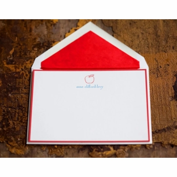 Red Apple Personalized Kids Stationery