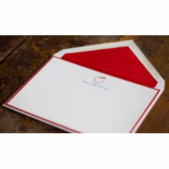 Red Apple Personalized Kids Stationery