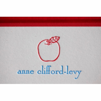 Red Apple Personalized Kids Stationery