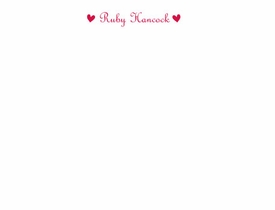 Red Hearts Children's Stationary