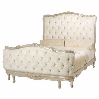 regal queen bed - tufted upholstered (custom fabrics and finishes available)