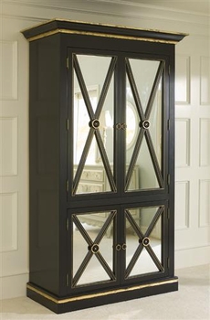 regency armoire - black with gold gilding
