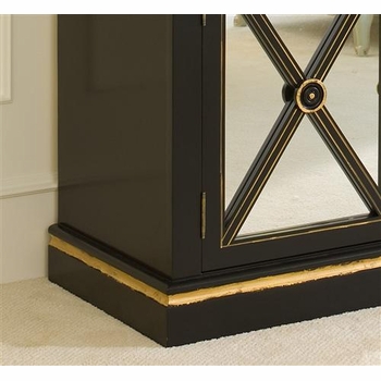 regency armoire - black with gold gilding