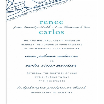 renee & carlos wedding invitation card