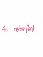 retro font