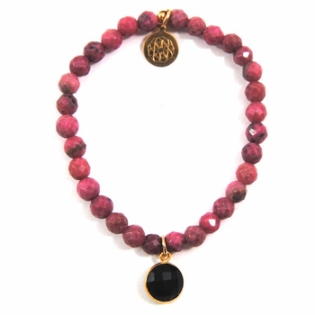 Rhodonite & Black Onyx Aria Bracelet