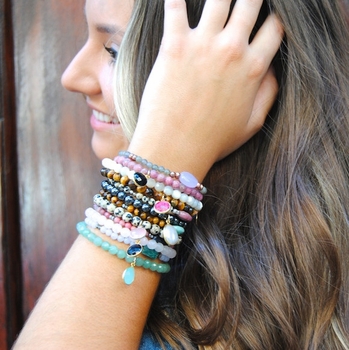Rhodonite & Black Onyx Aria Bracelet