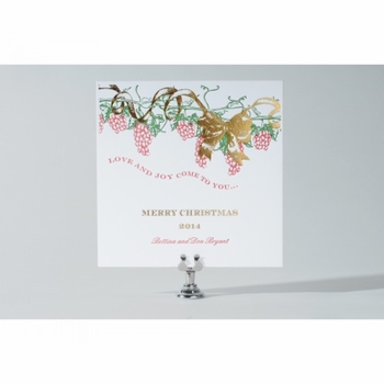 ribbon and vine holiday card