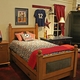 River Kids Bed with Fabric and Nailheads