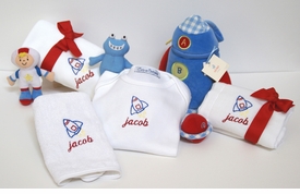 Personalized Rocket Baby Gift Set