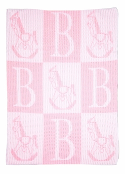 rocking horse and initial stroller blanket