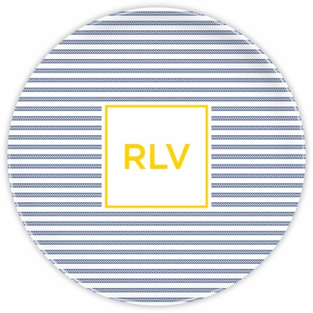 Rope Stripe Navy Plate