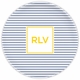 Rope Stripe Navy Plate