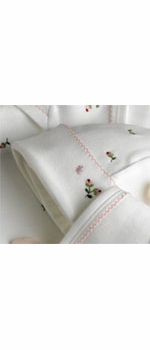 Rosebuds Embroidered Layette Set by Gordonsbury