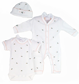 Rosebuds Embroidered Layette Set by Gordonsbury
