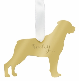 Rottweiler Christmas Ornament - Gold