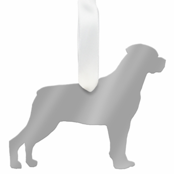 rottweiler christmas ornament - gold