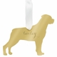 rottweiler christmas ornament - gold