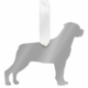 rottweiler christmas ornament - gold