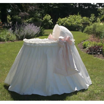ruffles and bows bassinet <br> (contact us for pricing)