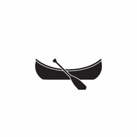 s087 canoe with oars