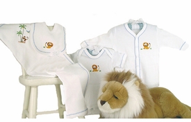 Safari Premium Embroidered Layette Set by Gordonsbury