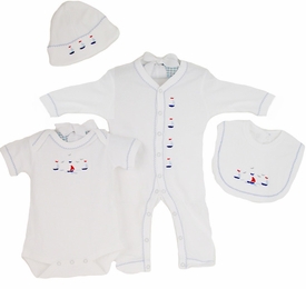 Sailing Away Deluxe Embroidered Layette Set by Gordonsbury