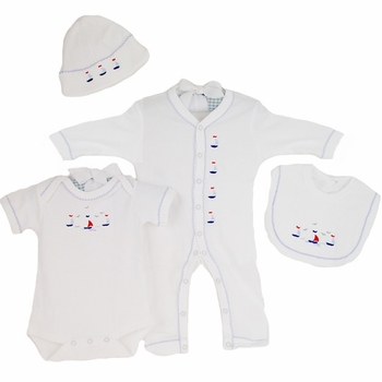 Sailing Away Deluxe Embroidered Layette Set by Gordonsbury