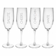 salute! champagne flutes (set of 4 glass)