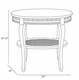 sandrine table (white with navy/gold gilding)