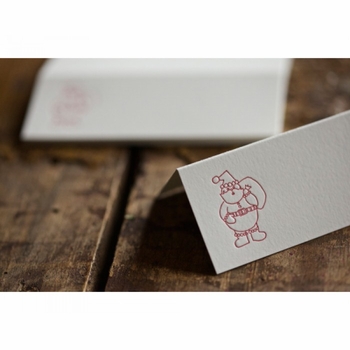 santa folded place cards