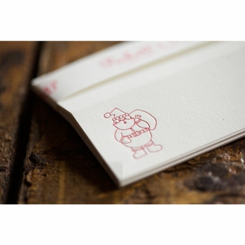 santa folded place cards