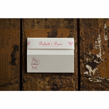 santa folded place cards