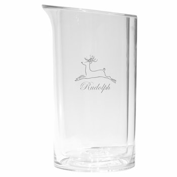 santas reindeer set of 8 wine glasses