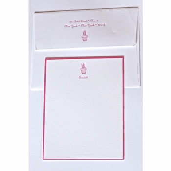 Scarlett Cup Cake Kid's Stationery