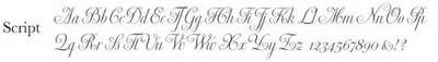 script font