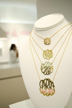 script monogram necklace