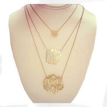 script monogram necklace