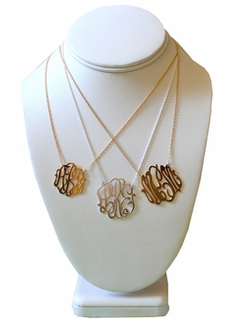 script monogram necklace