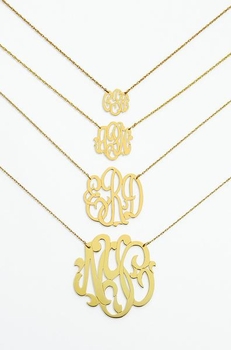 script monogram necklace