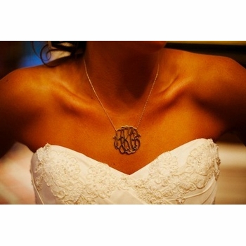 script monogram necklace