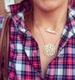 script monogram necklace