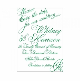 Scrolling Script Rehearsal Dinner Invitation