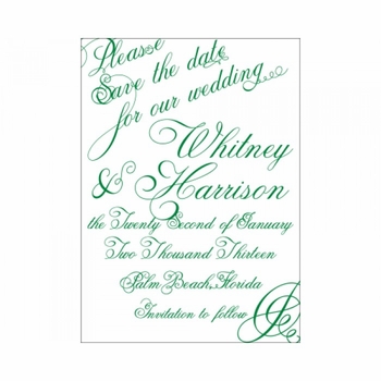 Scrolling Script Rehearsal Dinner Invitation
