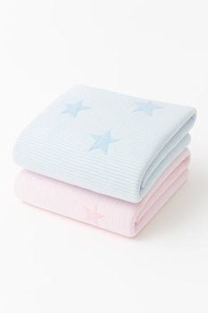 seersucker with stars baby blanket