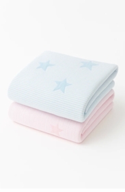 seersucker with stars baby blanket
